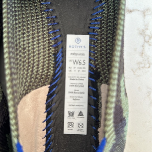Rothy’s the point camo green EUC size 6.5 - Picture 7 of 7